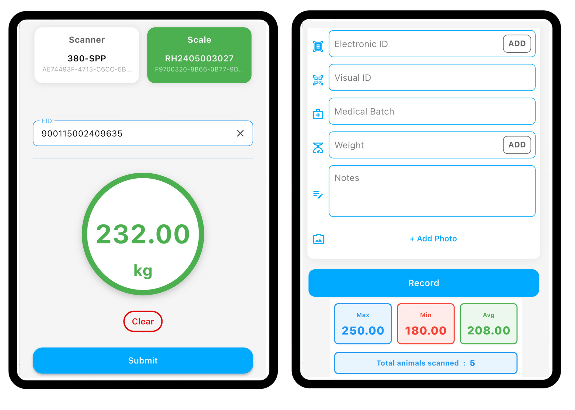 AgriEID NLIS Tag Reader Software Apple and Android 